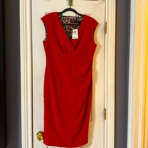 New Ronni Nicole red dress with cheetah on the inside.